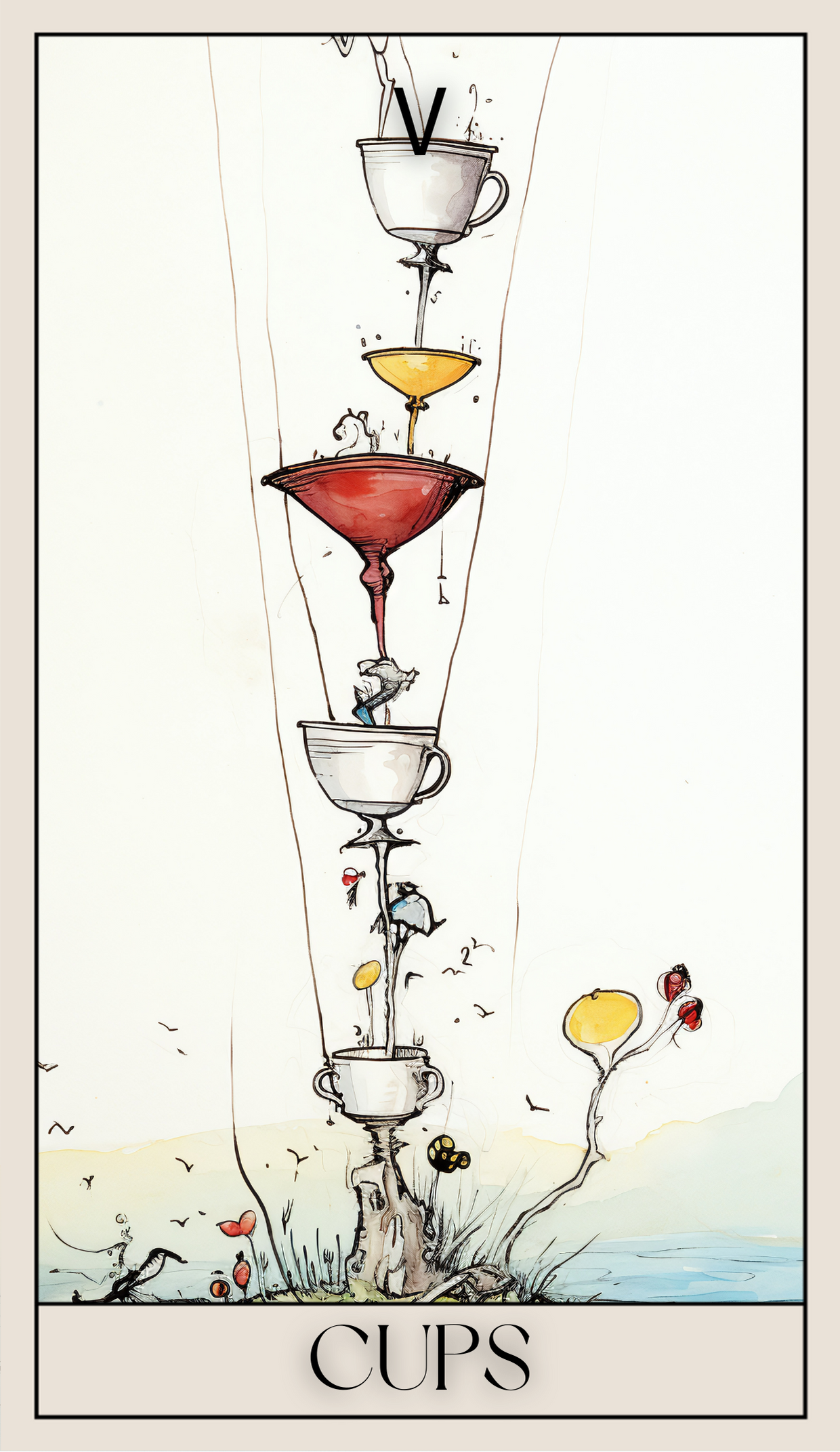 Five of Cups